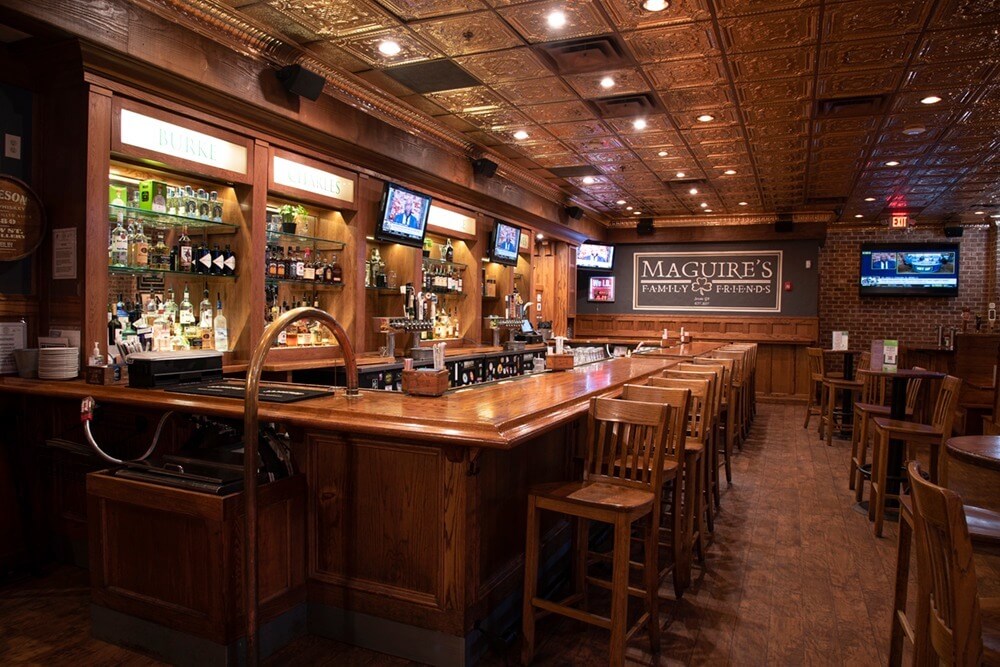 Cozy interior of Macguire's pub