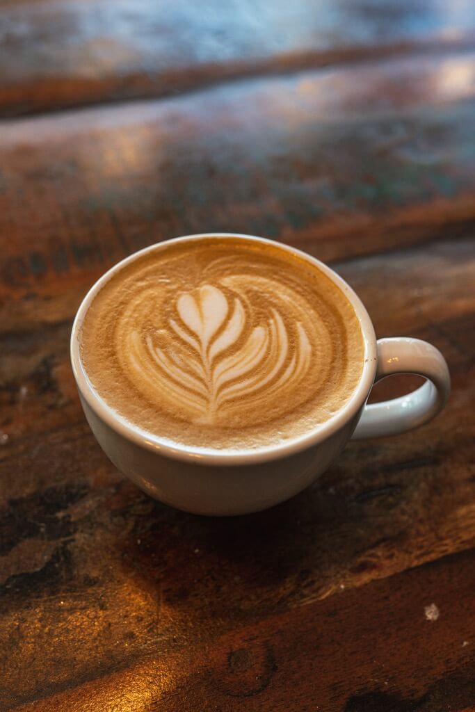 Cappucino with lovely cream design on top