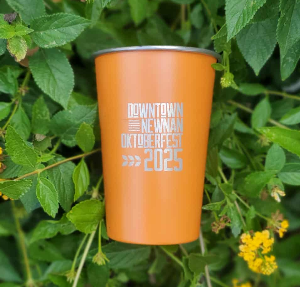 Oktoberfest swag cup for the 2025 Oktoberfest in Downtown Newnan
